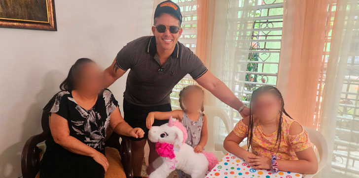 El Blachy lleva ayuda a dos niñas huérfanas tras la tragedia del Jet Set