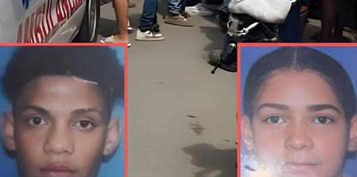 Mueren dos jóvenes al chocar motor con poste de luz en carretera Juan Bosch