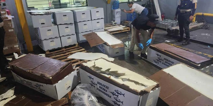 DNCD frustra envío de 58 kilos de cocaína a Miami camuflados entre pescados