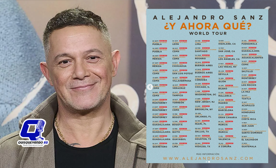 Alejandro Sanz regresa a los escenarios dominicanos con su gira «¿Y Ahora Qué?»