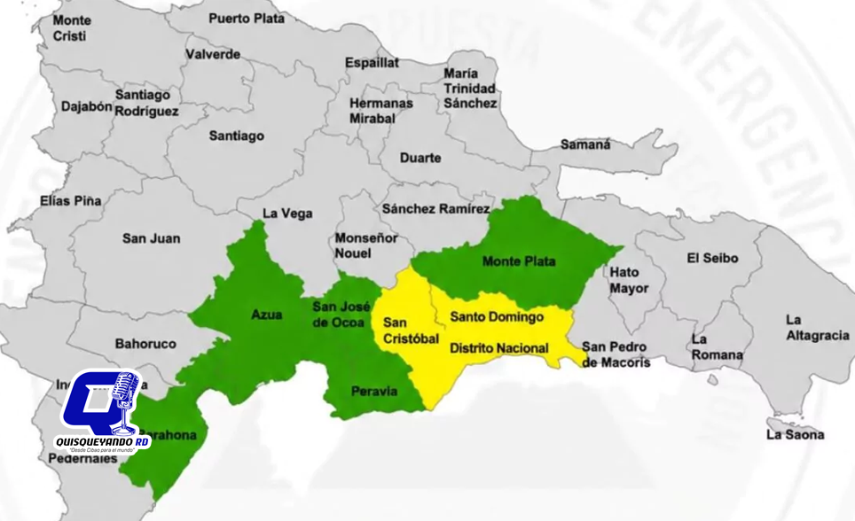 COE activa alerta en ocho provincias por lluvias y posibles inundaciones