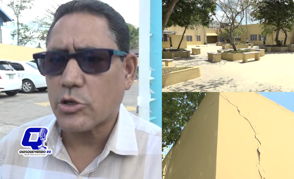 Evacuan tres aulas tras aparecer grietas por sismo en centro educativo Manuel Maria Castillo de SFM