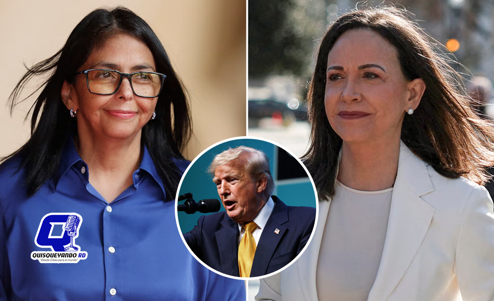 Trump ve “interesante” una posible contienda electoral entre Delcy Rodríguez y María Corina Machado