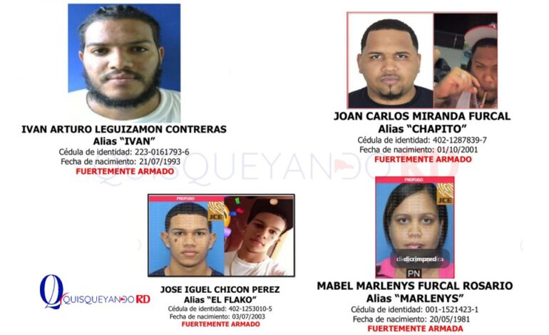 Policía solicita a cuatro personas entregarse por presuntos delitos de asociación criminal y alta tecnología