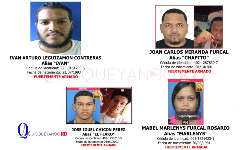 Policía solicita a cuatro personas entregarse por presuntos delitos de asociación criminal y alta tecnología