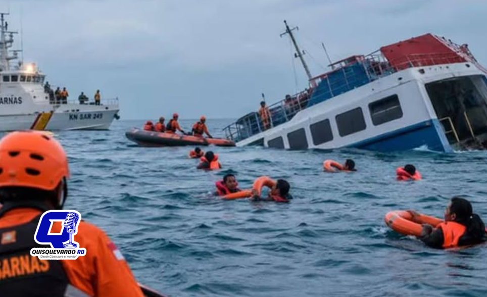 129 desaparecidos tras naufragio de ferry en Indonesia; refuerzan operativo de búsqueda