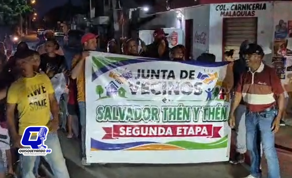 ¡A ritmo de cacerolas! Protestan en sector Salvador Then y Then exigen asfaltado de sus calles
